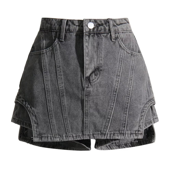 The Shelby High Waist Denim Shorts - Multiple Colors 0 SA Styles Gray S 