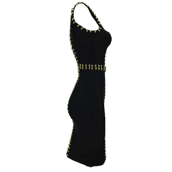 The "Gemma" Studded Split-Front Dress - Multiple Colors Shop5798684 Store 